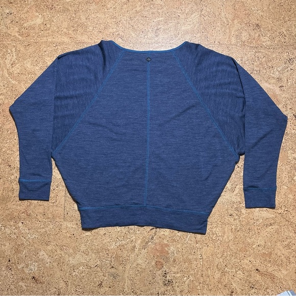 Prana Amanda Wool Blend Dolman Sleeve Top In Blue Sz S - Picture 9 of 15